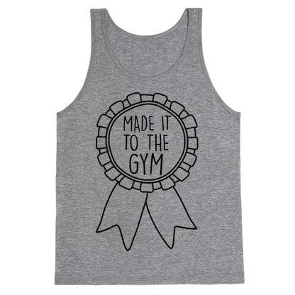 Made It To The Gym Award Ribbon Tank Top