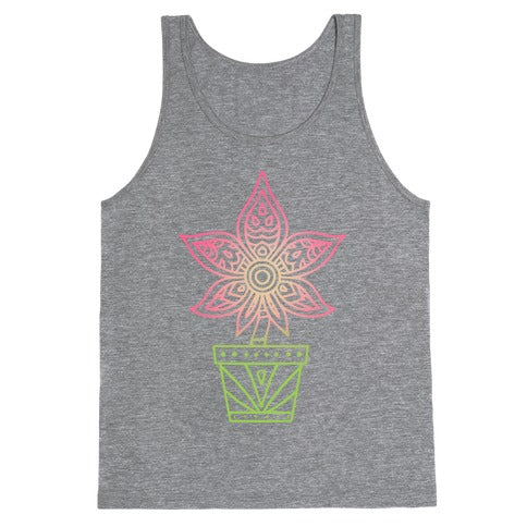 Mandala Weed Flower Tank Top