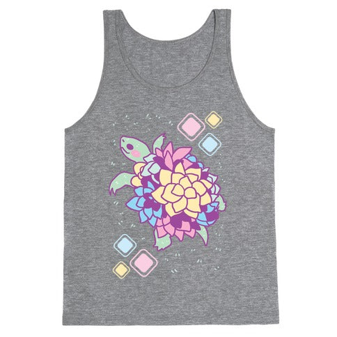 Pastel Succulent Turtle Tank Top