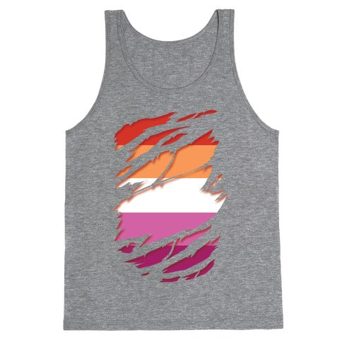 Ripped Shirt: Lesbian Pride Tank Top