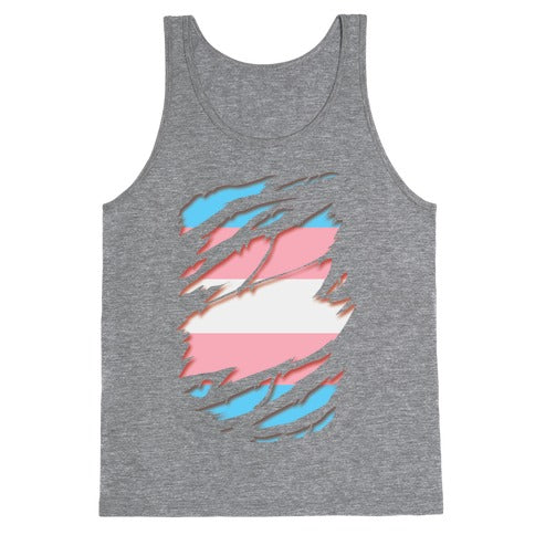 Ripped Shirt: Trans Pride Tank Top