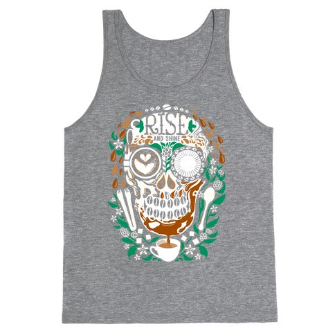 Rise and Shine Coffee Skull Tank Top