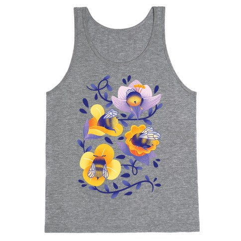 Sleepy Bumble Bee Butts Floral Tank Top