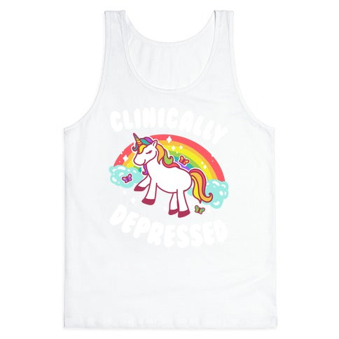Clinically Depressed Unicorn Tank Top