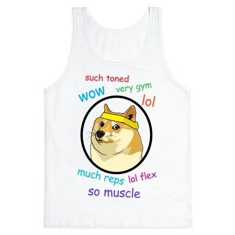 Fitness Doge (color) Tank Top