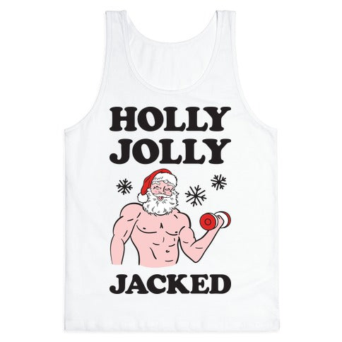 Holly Jolly Jacked Santa Tank Top