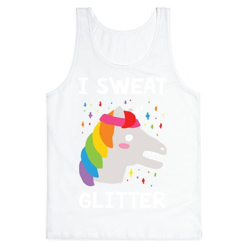 I Sweat Glitter Unicorn Tank Top