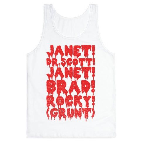 Janet, Dr. Scott, Janet, Brad, Rocky! Tank Top