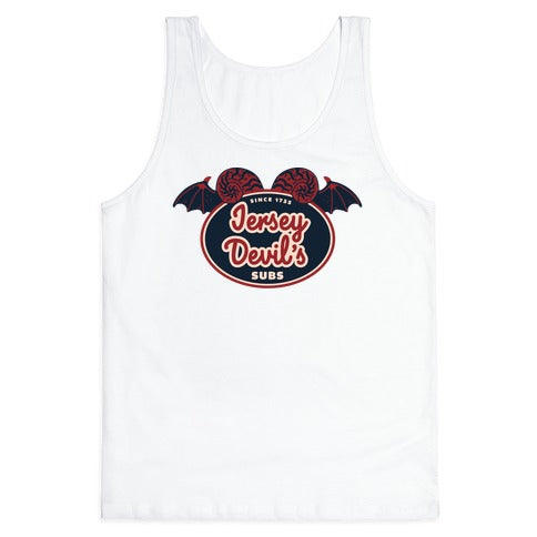 Jersey Devil Subs Logo Parody Tank Top