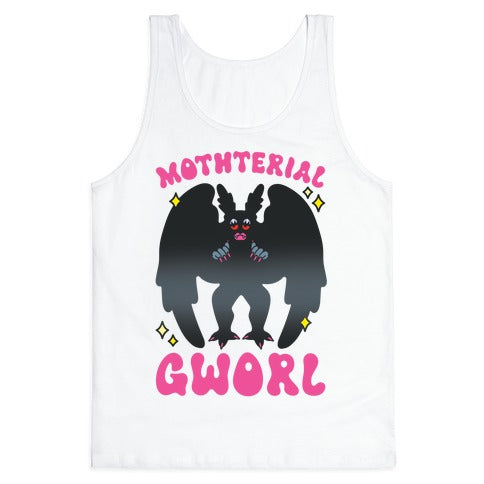 Mothterial Gworl Mothman Parody Tank Top