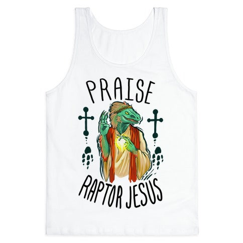 Praise Raptor Jesus Tank Top