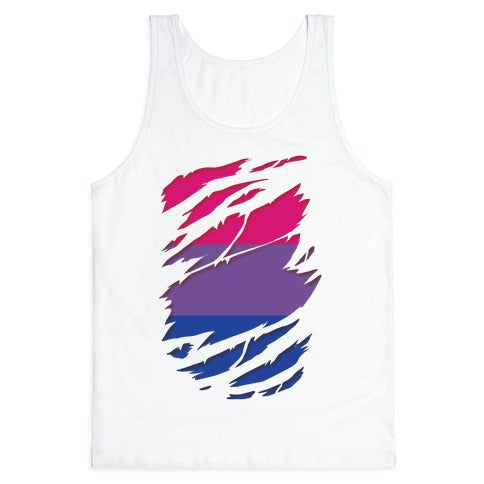 Ripped Shirt: Bi Pride Tank Top