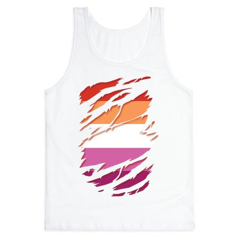 Ripped Shirt: Lesbian Pride Tank Top