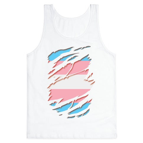 Ripped Shirt: Trans Pride Tank Top