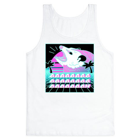 Screaming Retrowave Possum Tank Top