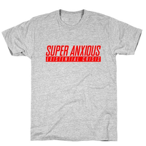 Super Anxious Existential Crisis SNES Parody T-Shirt