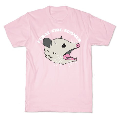 Feral Girl Summer Opossum T-Shirt