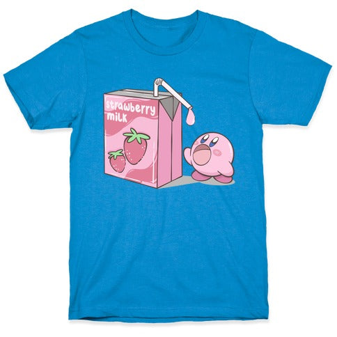 Strawberry Milk Kirby Parody T-Shirt
