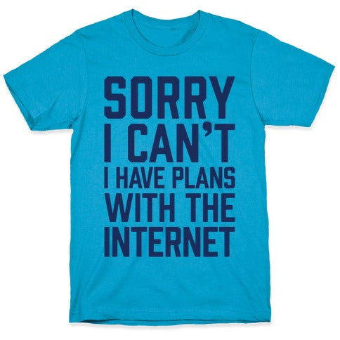 Sorry I Can't I Have Plans With The Internet Unisex Triblend Tee