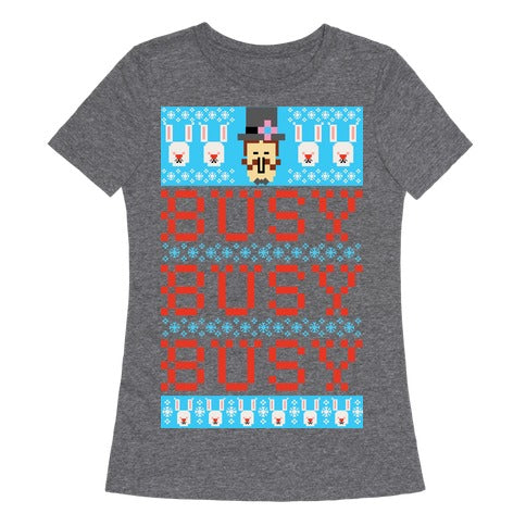 Busy Busy Busy Frosty Ugly Sweater Women's Triblend Tee