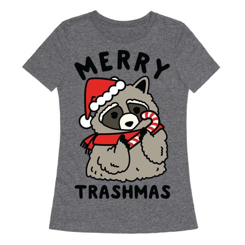 Merry Trashmas Raccoon Women's Triblend Tee