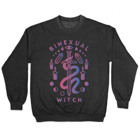 Bihexual Witch Bisexual Pride Colors Crewneck Sweatshirt