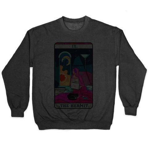 Hermit Tarot Card Crewneck Sweatshirt