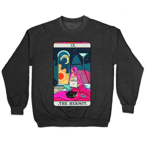 Hermit Tarot Card Crewneck Sweatshirt