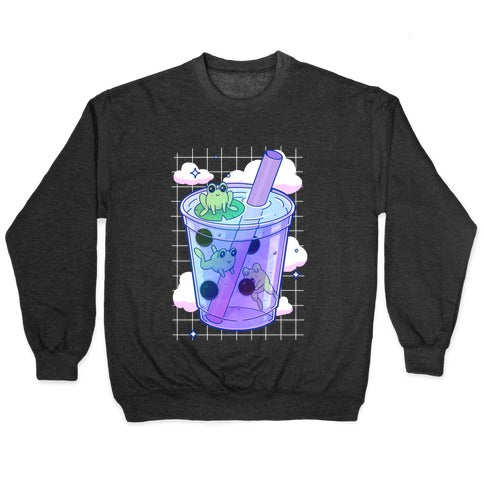 Kawaii Boba Frogs Crewneck Sweatshirt