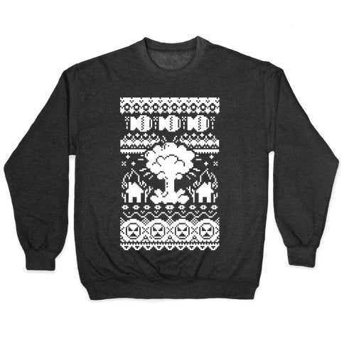 Nuclear Christmas Sweater Pattern Crewneck Sweatshirt
