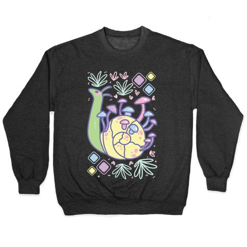 Pastel Mushroom Snail Crewneck Sweatshirt