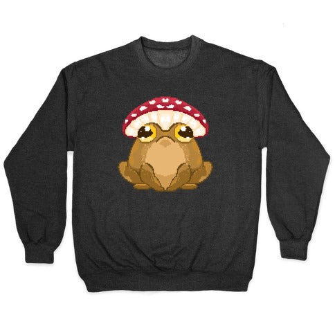 Pixelated Toad in Mushroom Hat Crewneck Sweatshirt