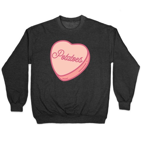 Potatoes Candy Heart Crewneck Sweatshirt