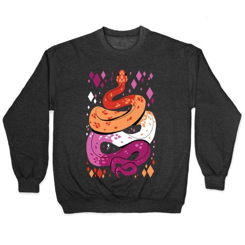 Pride Snakes: Lesbian Crewneck Sweatshirt