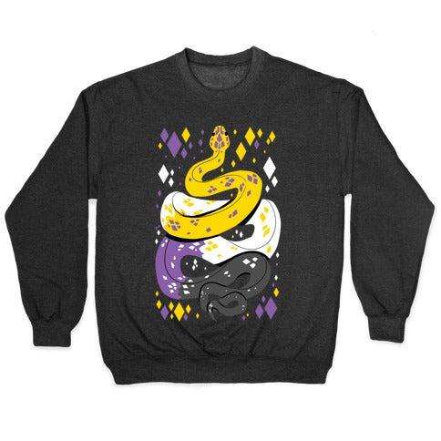 Pride Snakes: Non-binary Crewneck Sweatshirt