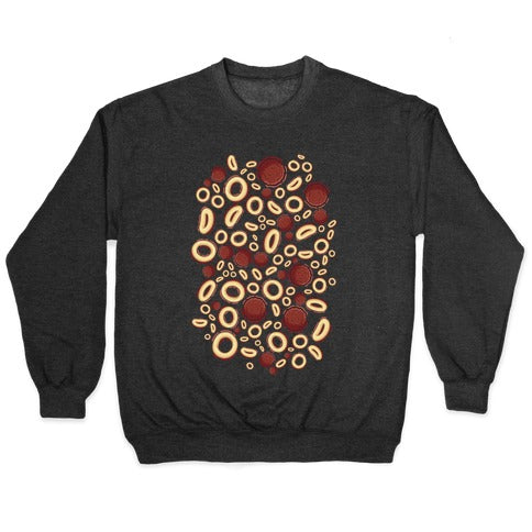 Spaghettios With Meatballs Pattern Crewneck Sweatshirt