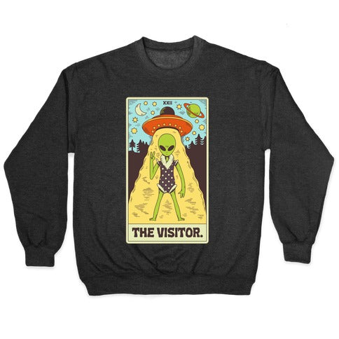 The Visitor Alien Tarot Card Crewneck Sweatshirt