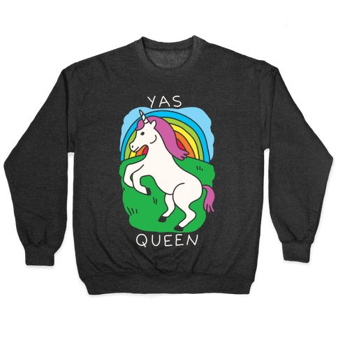 Yas Queen Unicorn Crewneck Sweatshirt