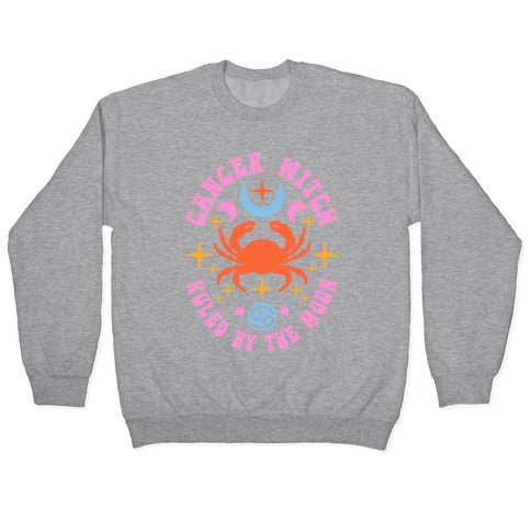 Cancer Witch Ruled By The Moon Crewneck Sweatshirt