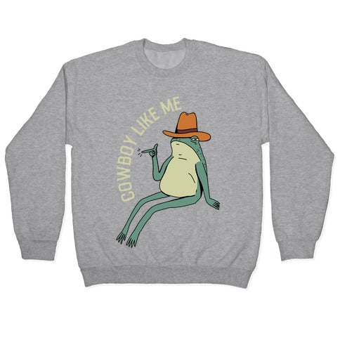 Cowboy Like Me Frog Crewneck Sweatshirt