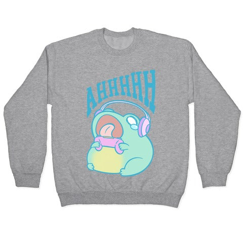 Gamer Frog Scream Crewneck Sweatshirt