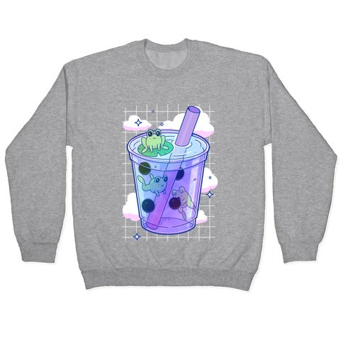 Kawaii Boba Frogs Crewneck Sweatshirt