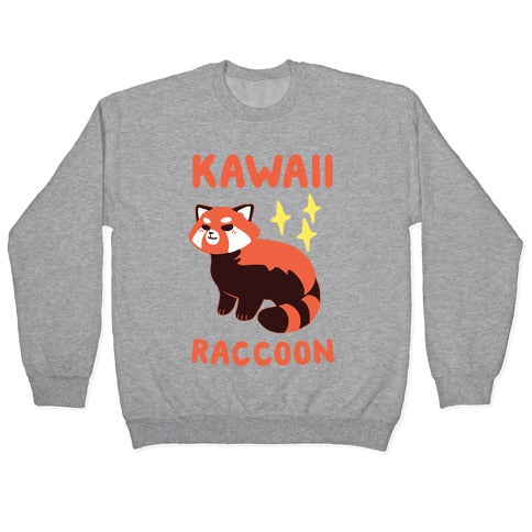 Kawaii Raccoon - Red Panda Crewneck Sweatshirt