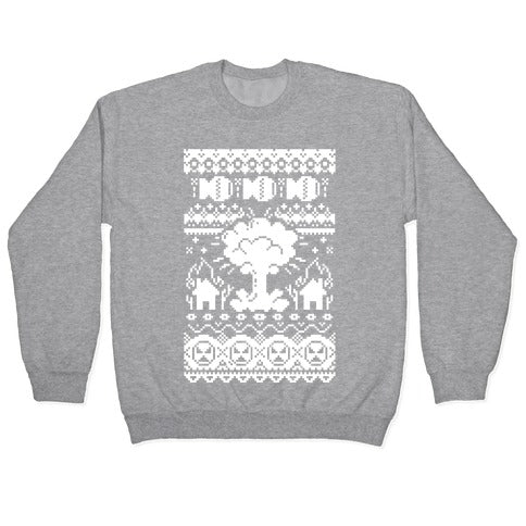 Nuclear Christmas Sweater Pattern Crewneck Sweatshirt