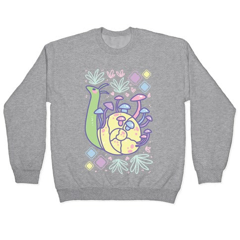 Pastel Mushroom Snail Crewneck Sweatshirt