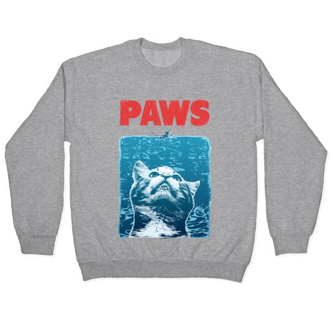 PAWS (Jaws Parody) Crewneck Sweatshirt