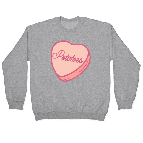 Potatoes Candy Heart Crewneck Sweatshirt