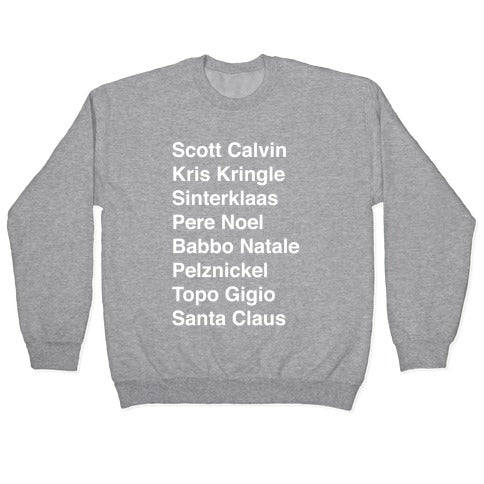 Santa List (White Ink) Crewneck Sweatshirt