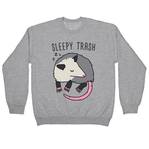 Sleepy Trash Opossum Crewneck Sweatshirt