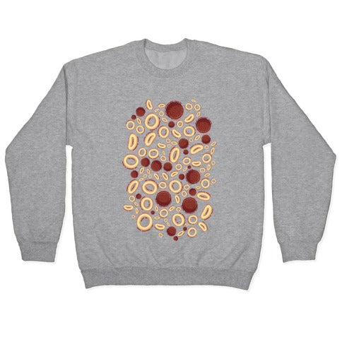 Spaghettios With Meatballs Pattern Crewneck Sweatshirt